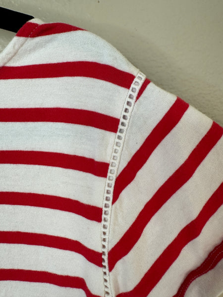 Milly Women's White Striped Dress Size XL