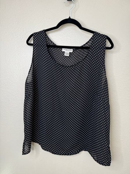 Notations Women's Black Sleeveless Blouse Size 1X