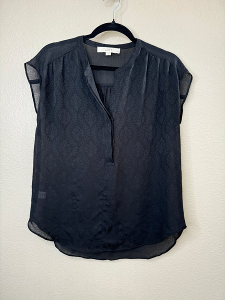 Loft Women's Black Blouse Size SP