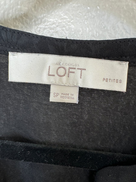 Loft Women's Black Blouse Size SP