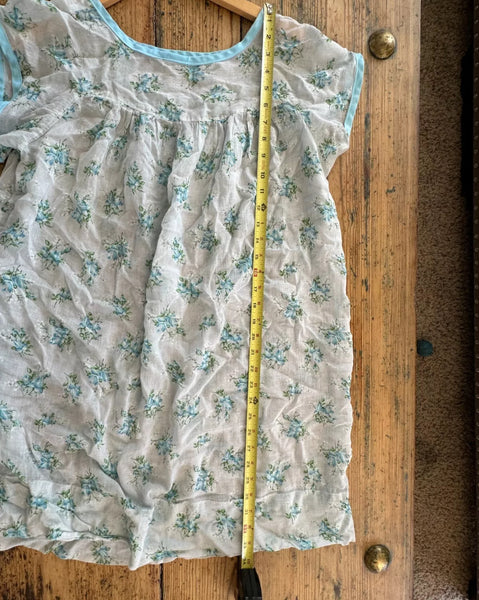 Vintage Blue and White Flowered Nightgown