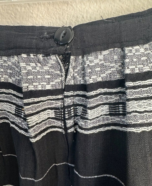 Vintage Black and White Patterned Skirt