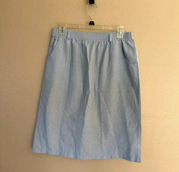 Vintage Ermane light blue Pencil skirt with pockets