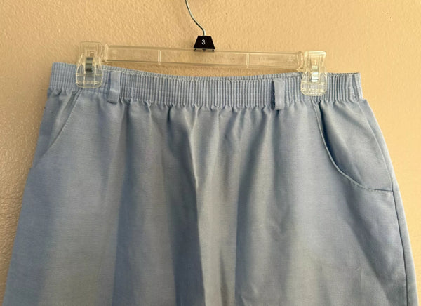 Vintage Ermane light blue Pencil skirt with pockets