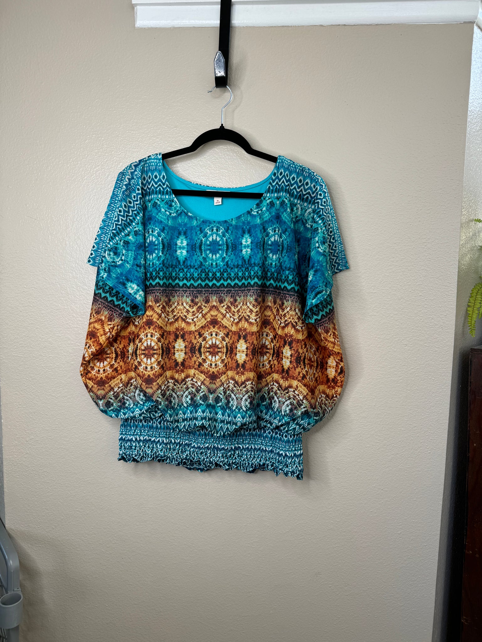 CB Women's Blue Blouse Size XL