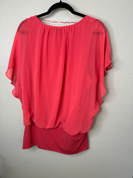 Style & Co Women's Pink/Orange Blouse Size 1X