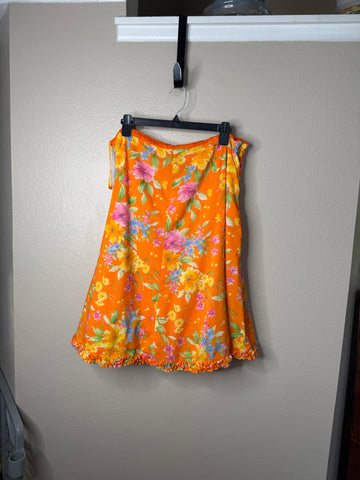 Vintage Jones New York Women's Orange Skirt  