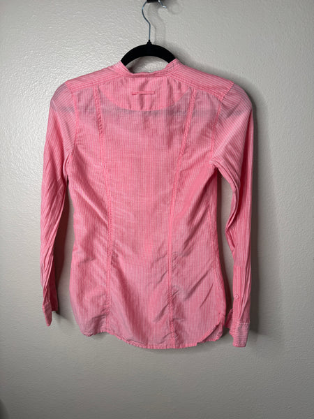 Gap Women's Pink Striped Blouse Size XS