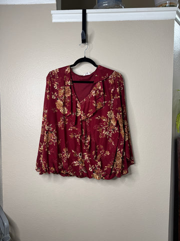 Siren & Lily Women's Maroon Blouse Size 1X