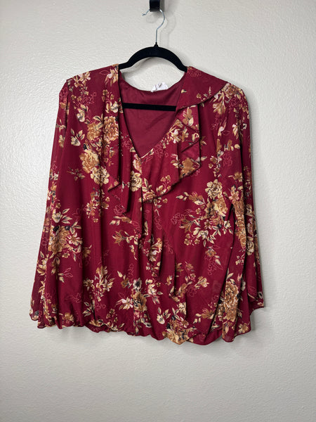 Siren & Lily Women's Maroon Blouse Size 1X