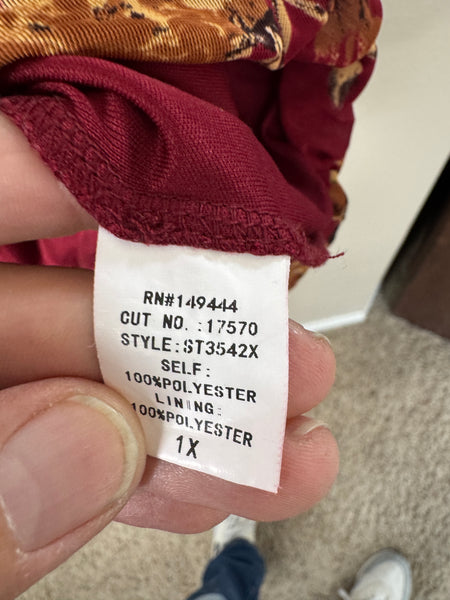 Siren & Lily Women's Maroon Blouse Size 1X