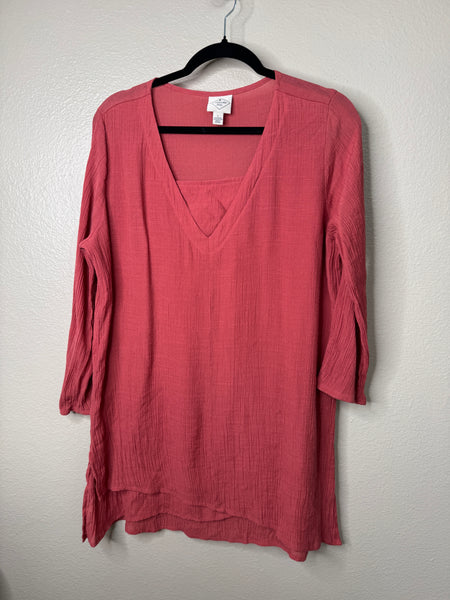 St Johns Bay Women's Rust Blouse Size L