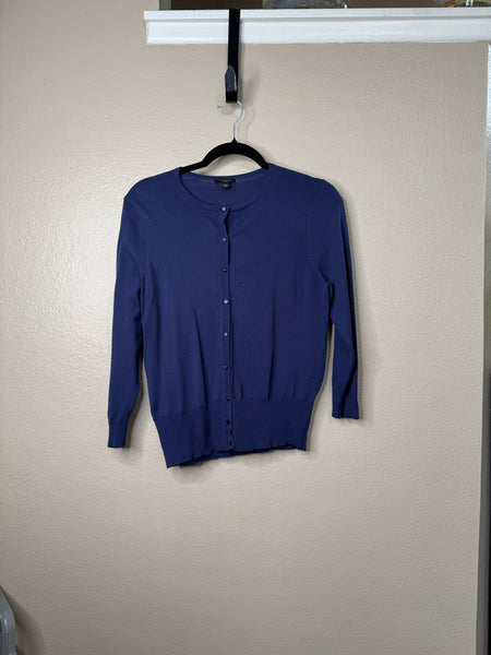 Ann Taylor Women's Blue Cardigan Size M