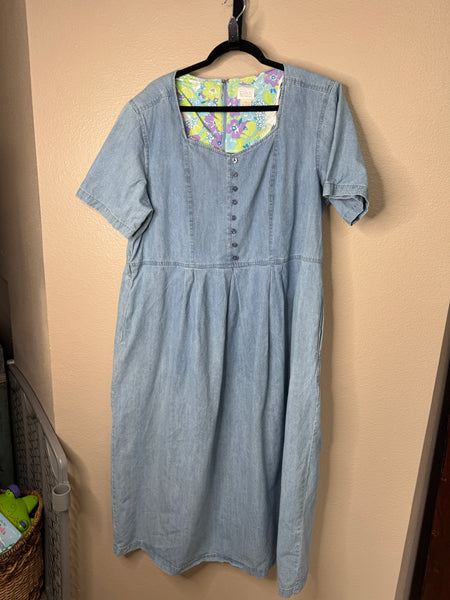 Erika Women's Denim Dress Size 1X