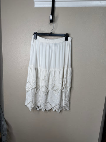 Vintage Bali Emerald Women's White Skirt