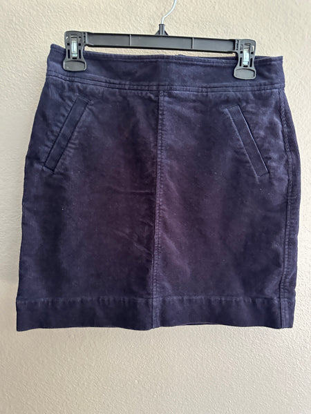 Loft Corduroy Navy Blue Skirt