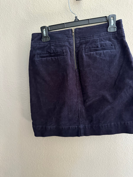 Loft Corduroy Navy Blue Skirt