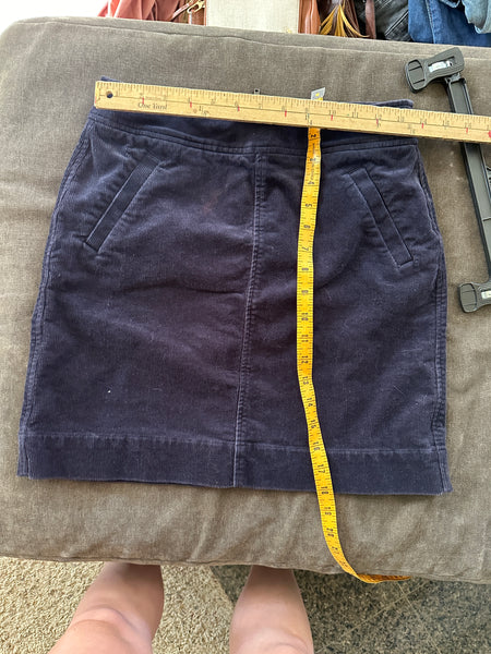 Loft Corduroy Navy Blue Skirt