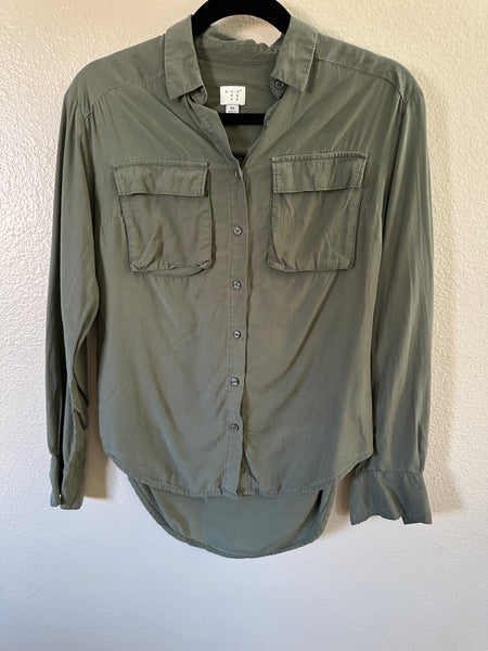 Andeaway Green Long Sleeve Blouse