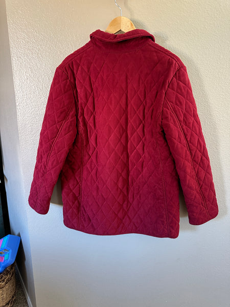 Talbots Red Quilted Jacket