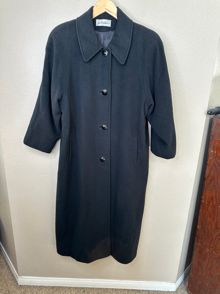 Vintage Mayfair Women's Black 100% Cashmere Coat