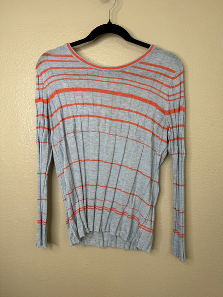 Nic & Zoe Women's Gray/Orange Sweater Size L