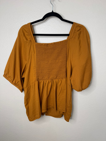 Old Navy Women's Mustard Blouse Size 3X