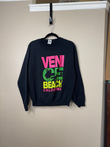 Vintage Gildan Venice Beach Black Sweatshirt