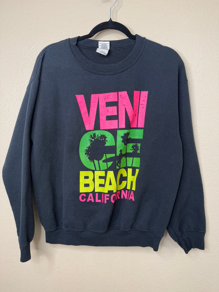 Vintage Gildan Venice Beach Black Sweatshirt