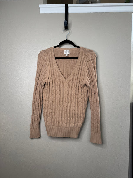 St John's Bay Women's Tan Sweater Size L