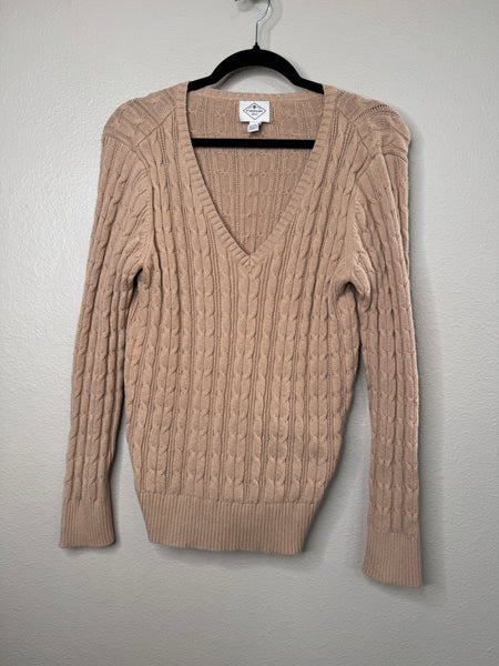 St John's Bay Women's Tan Sweater Size L