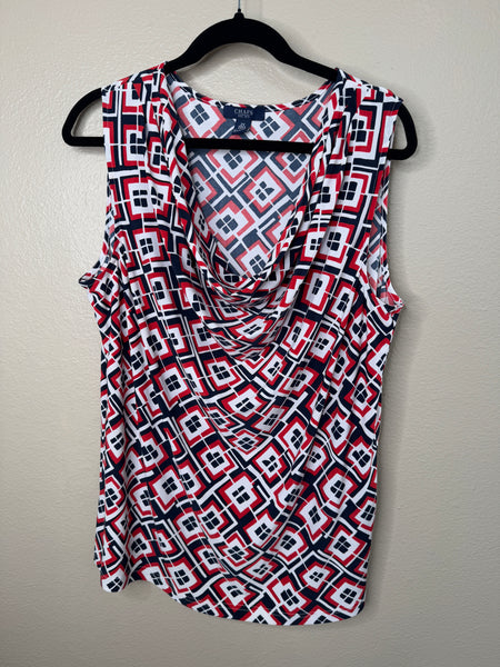 Chaps Women's Blue/Red Blouse Size 2X