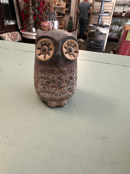 Stoneware Owl Vase