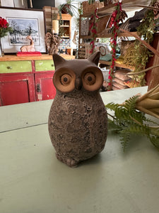 Stoneware Owl Vase