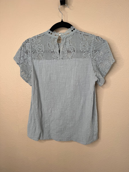 Women's Blue Gray Blouse Size S