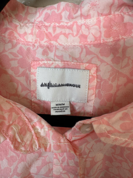 American Eagle Women's Pink Blouse Size M