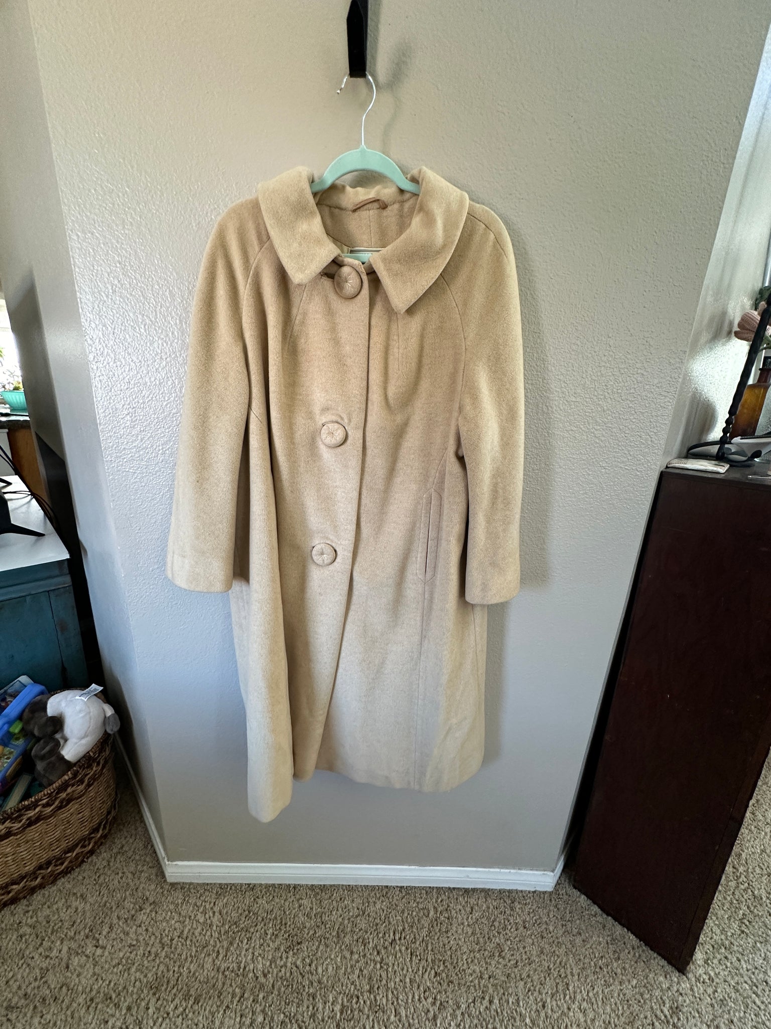 Vintage Bullocks Wilshire Fleurette Cashmere Coat