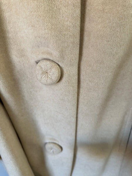 Vintage Bullocks Wilshire Fleurette Cashmere Coat