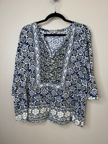 Lucky Brand Women's Blue Blouse Size 1X