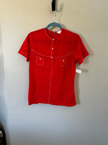 Vintage Helen Sue Red Blouse-NWT