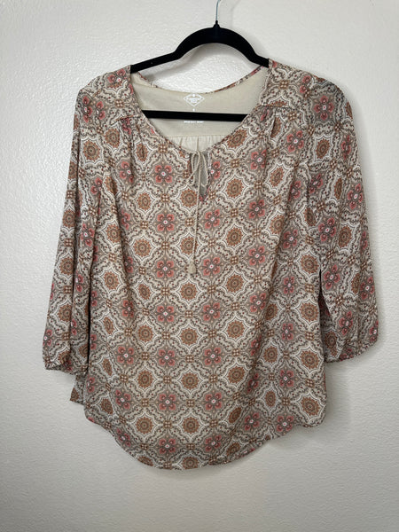 St John's Bay Women's Tan Blouse Size S