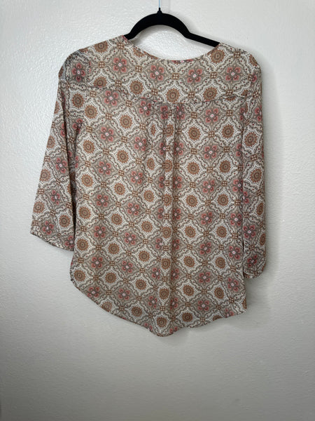 St John's Bay Women's Tan Blouse Size S