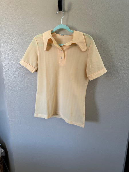 Vintage Mister Marty Yellow Collared Shirt