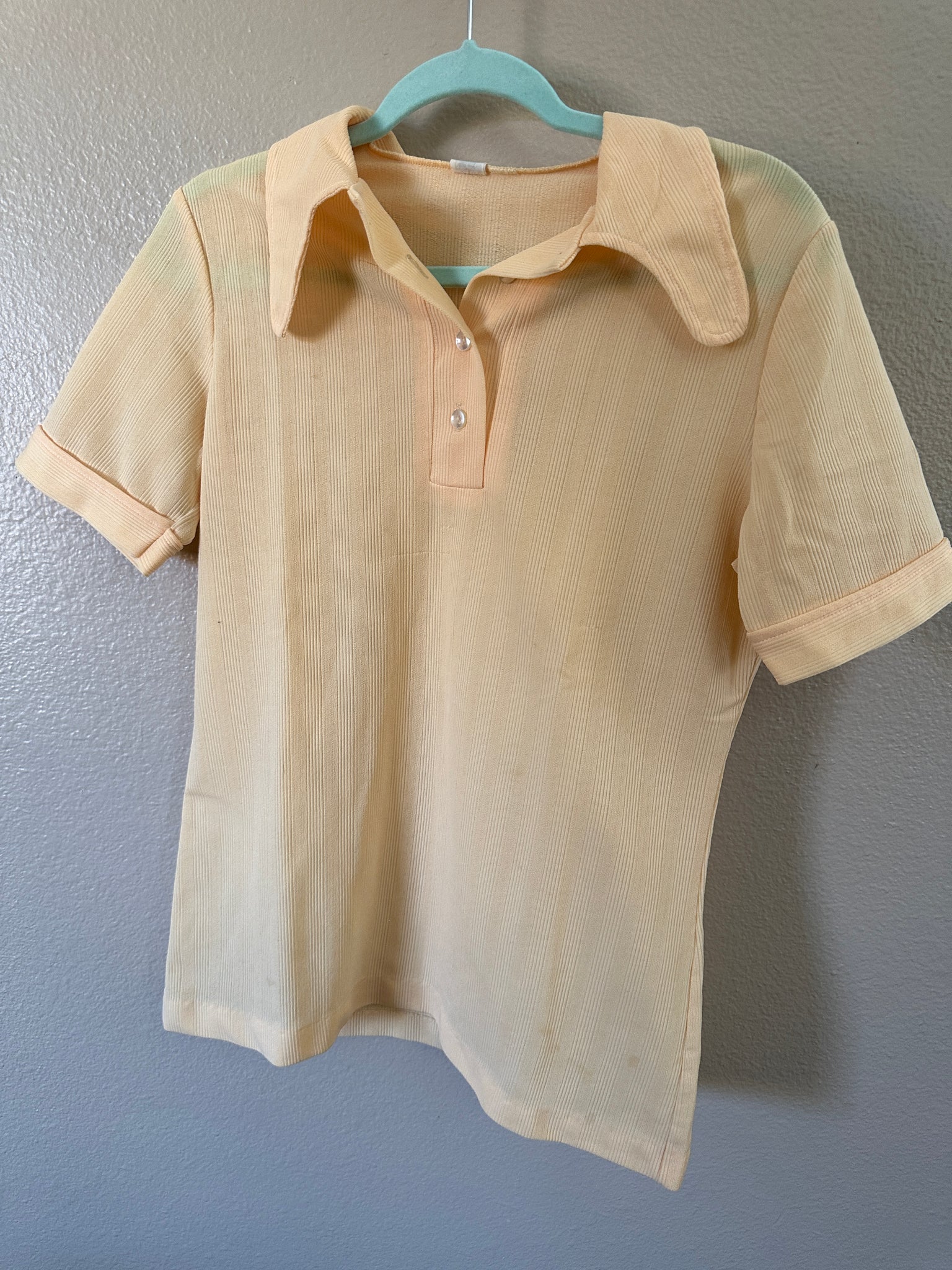 Vintage Mister Marty Yellow Collared Shirt