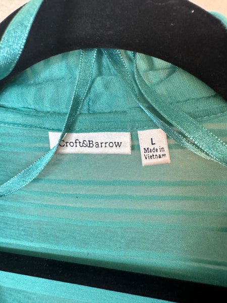 Croft & Barrow Women's Teal Blouse Size L