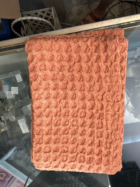 Oversized Stonewashed Cotton Waffle Weave Tea Towel*