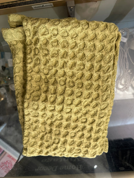 Oversized Stonewashed Cotton Waffle Weave Tea Towel*