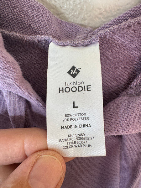 Fashion Hoodie Women's Purple Hoodie Size L