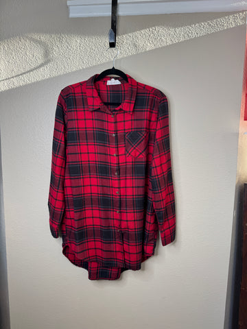 Hippie Rose Women's Red Plaid Shirt