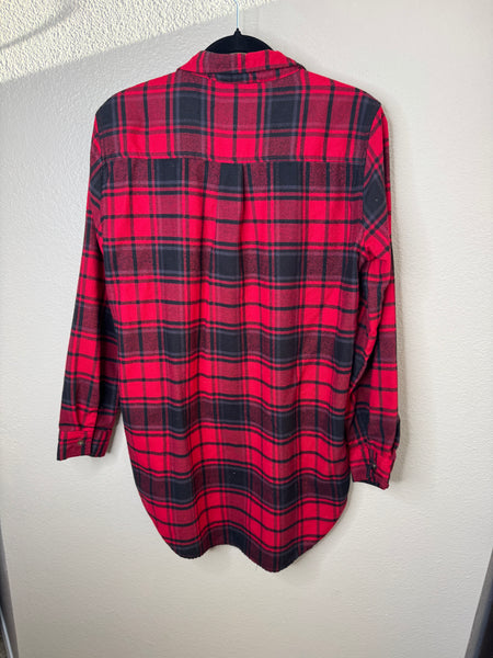 Hippie Rose Women's Red Plaid Shirt Size L